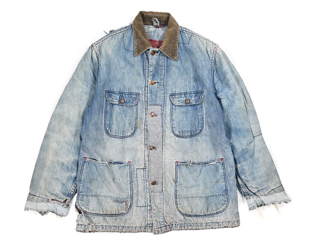 画像1: 60s Used Big Mac Denim Coverall Blanket Liner (1)