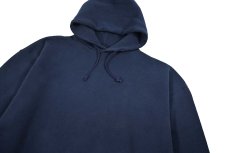 画像2: Used Russell Athletic Blank Sweat Hoodie Navy (2)