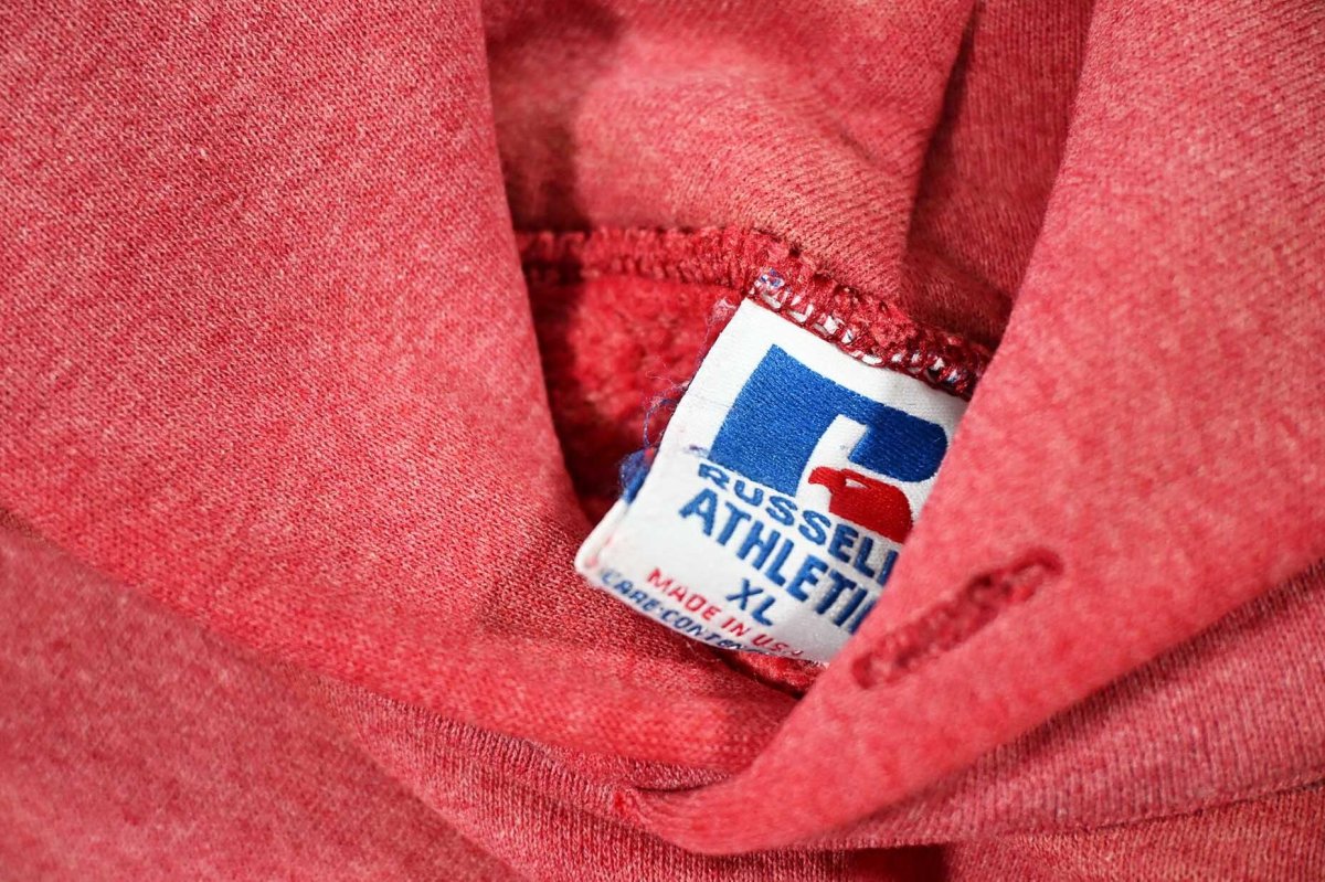 画像5: Used Russell Athletic Blank Sweat Hoodie Red made in USA (5)
