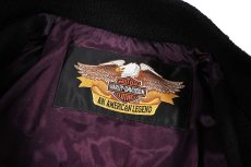 画像5: Used Harley-Davidson Melton/Leather Varsity Jacket (5)