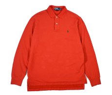 画像1: Used Polo Ralph Lauren Sweat Polo Orange ラルフローレン (1)