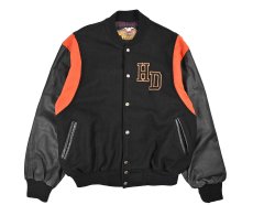 画像1: Used Harley-Davidson Melton/Leather Varsity Jacket (1)