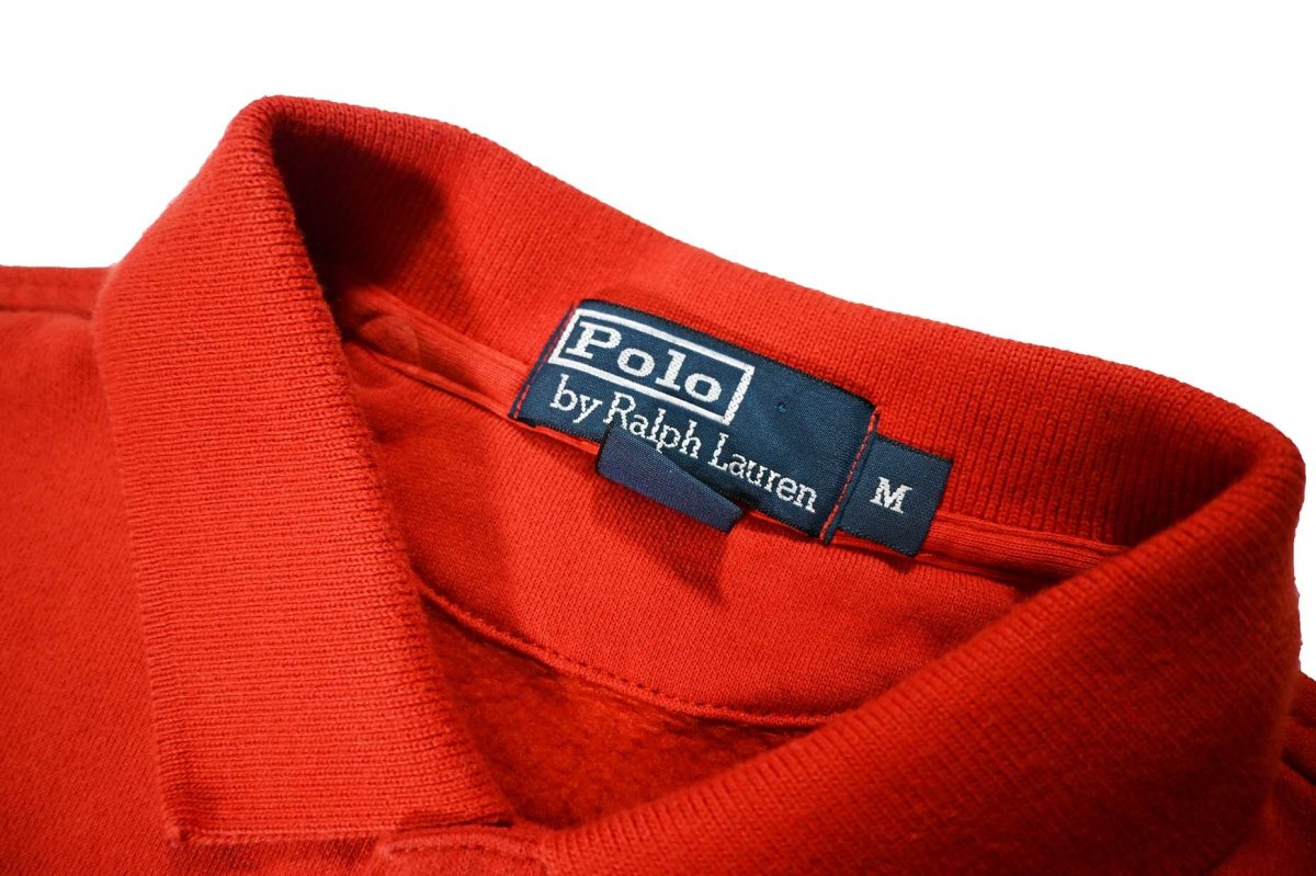 画像4: Used Polo Ralph Lauren Sweat Polo Orange ラルフローレン (4)
