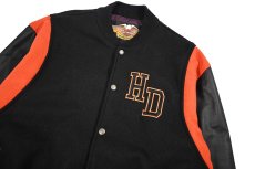 画像3: Used Harley-Davidson Melton/Leather Varsity Jacket (3)