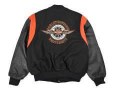 画像2: Used Harley-Davidson Melton/Leather Varsity Jacket (2)
