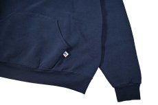 画像3: Used Russell Athletic Blank Sweat Hoodie Navy (3)