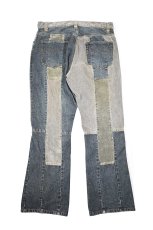 画像2: Used DKNY Jeans Patchwork Flare Pants (2)