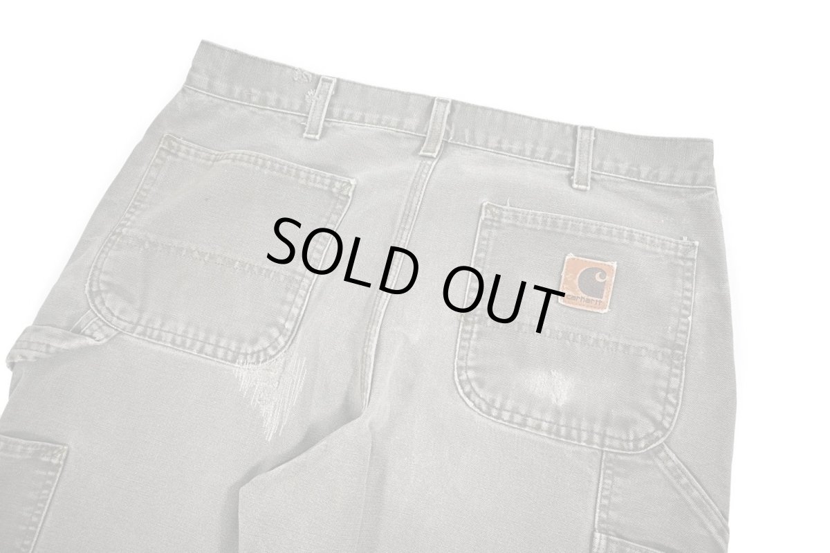 画像6: Used Carhartt Customized Duck Carpenter Pants Moss カーハート (6)