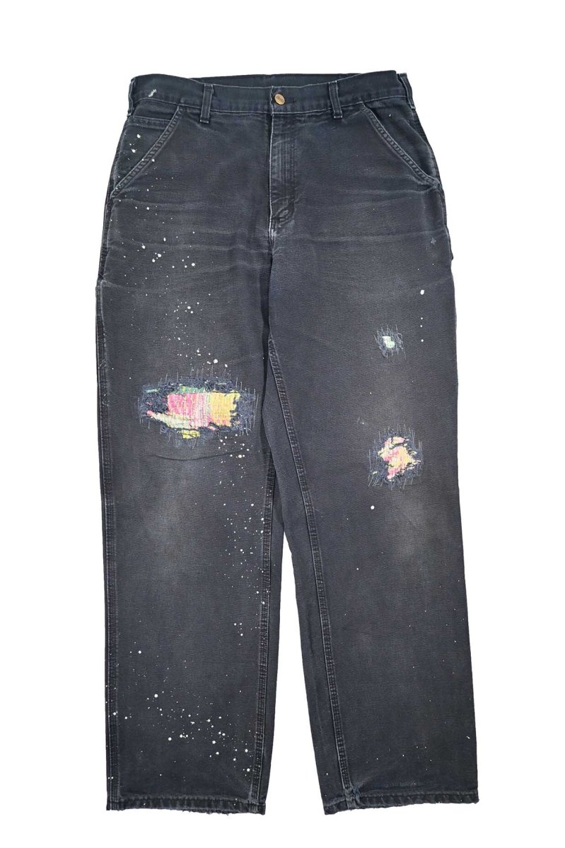 画像1: Used Carhartt Customized Duck Carpenter Pants Midnight カーハート (1)