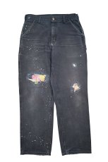 画像1: Used Carhartt Customized Duck Carpenter Pants Midnight カーハート (1)