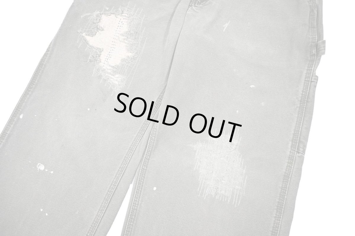 画像5: Used Carhartt Customized Duck Carpenter Pants Moss カーハート (5)