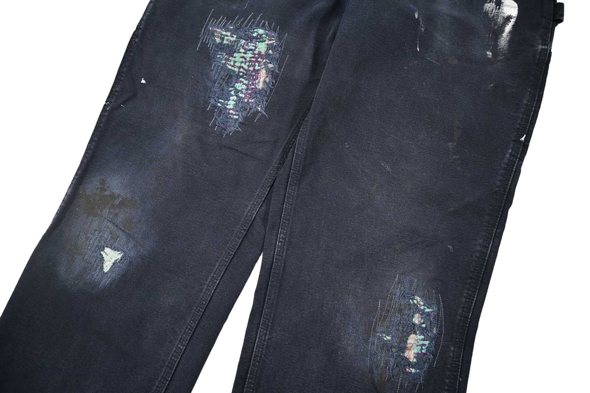 画像5: Used Carhartt Customized Duck Carpenter Pants Midnight カーハート (5)