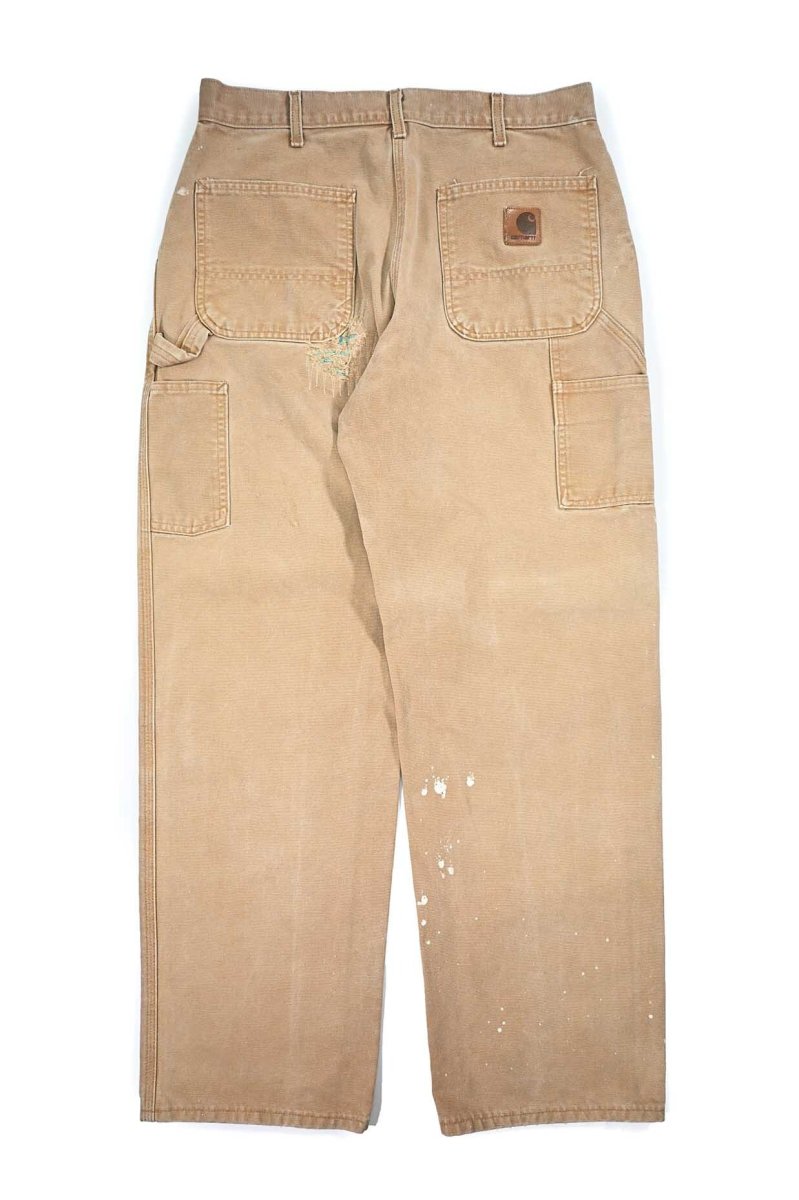 画像2: Used Carhartt Customized Duck Carpenter Pants Brown カーハート (2)