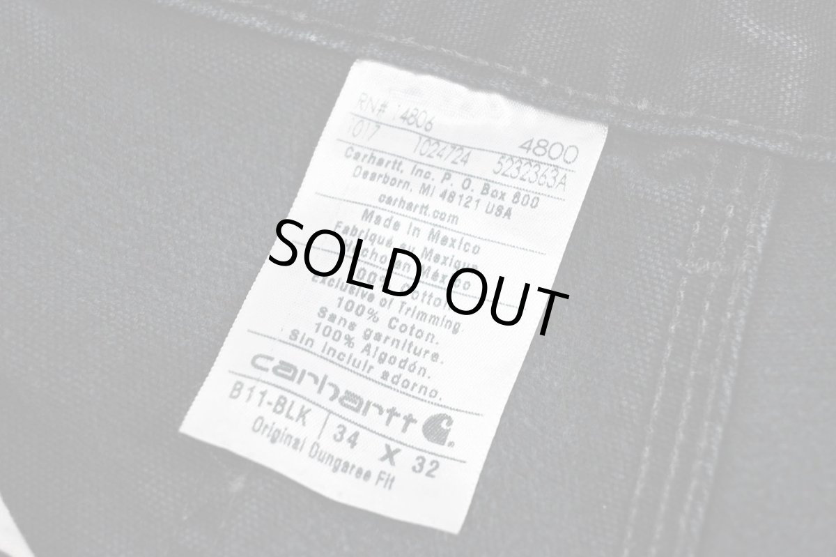 画像8: Used Carhartt Customized Duck Carpenter Pants Black カーハート (8)