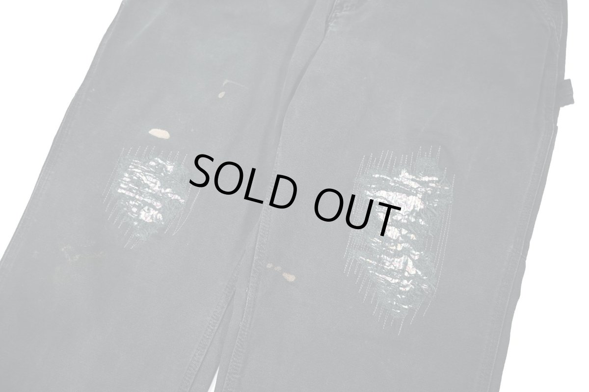 画像5: Used Carhartt Customized Duck Carpenter Pants Black カーハート (5)