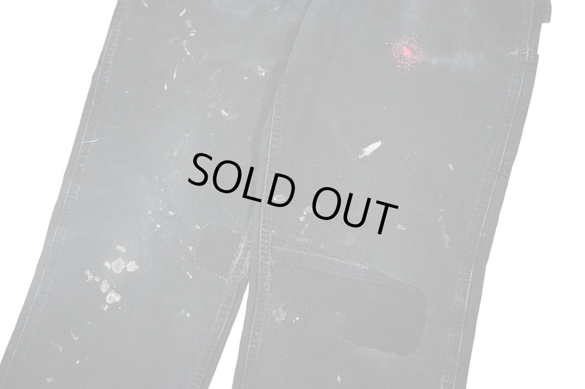 画像5: Used Carhartt Customized Duck Carpenter Pants Black カーハート (5)