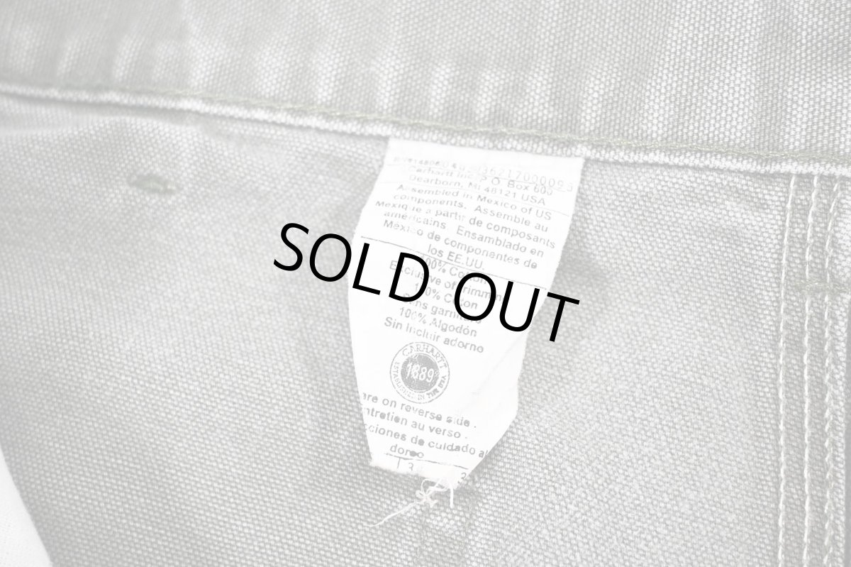 画像8: Used Carhartt Customized Duck Carpenter Pants Moss カーハート (8)