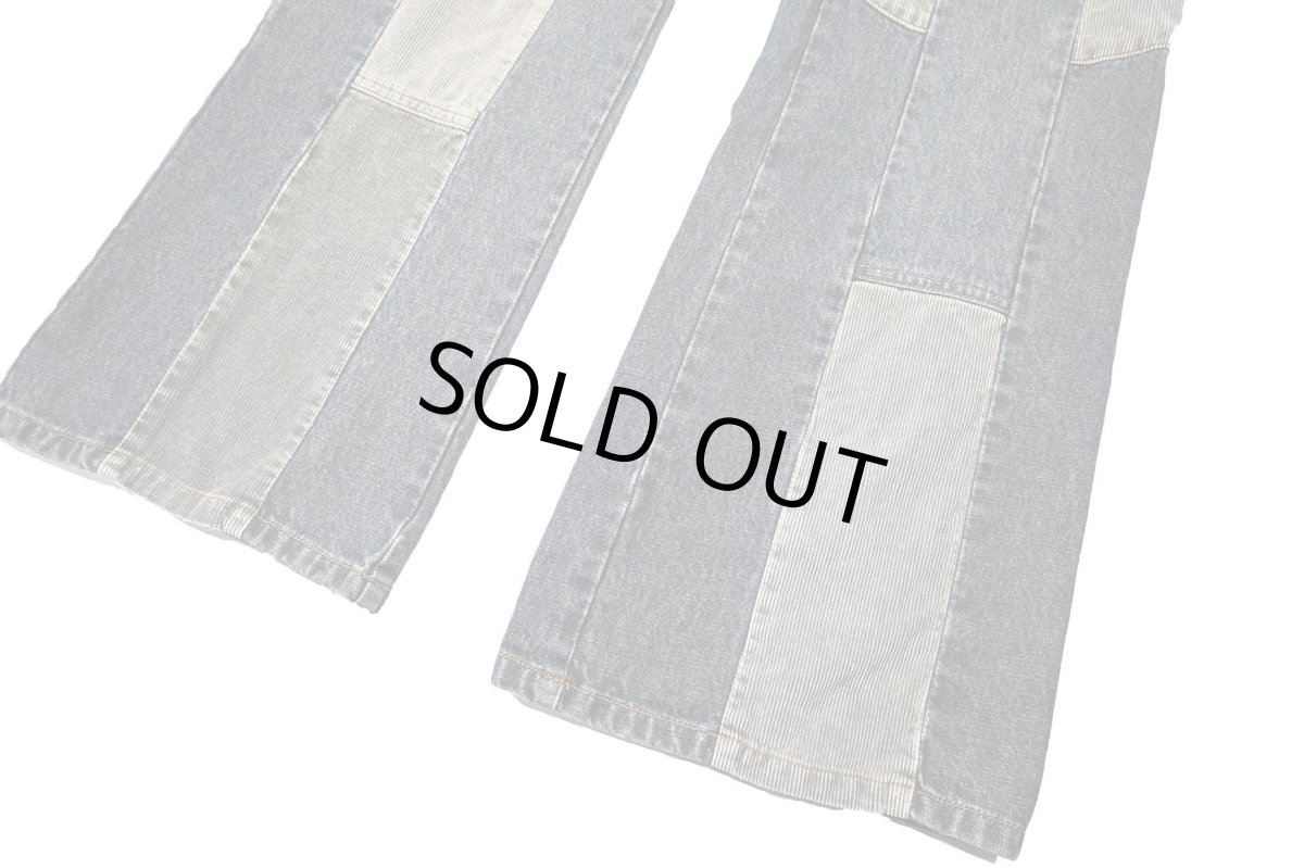 画像4: Used DKNY Jeans Patchwork Flare Pants (4)