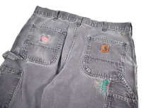 画像6: Used Carhartt Customized Duck Carpenter Pants Petrol Blue カーハート (6)