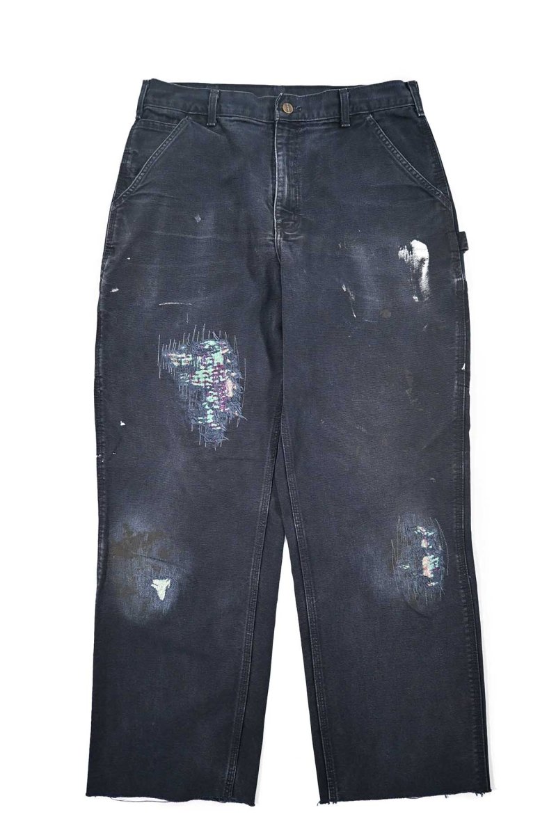 画像1: Used Carhartt Customized Duck Carpenter Pants Midnight カーハート (1)