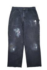 画像1: Used Carhartt Customized Duck Carpenter Pants Midnight カーハート (1)