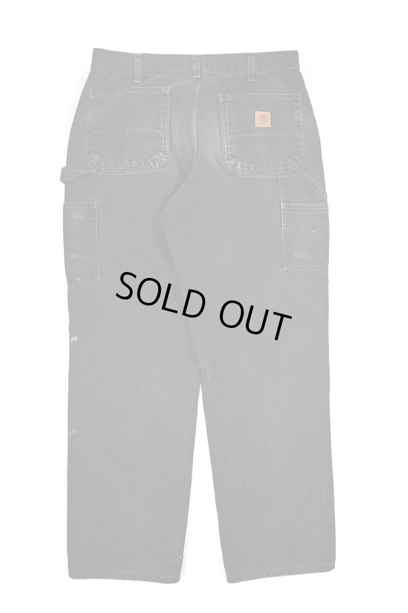 画像2: Used Carhartt Customized Duck Carpenter Pants Black カーハート (2)