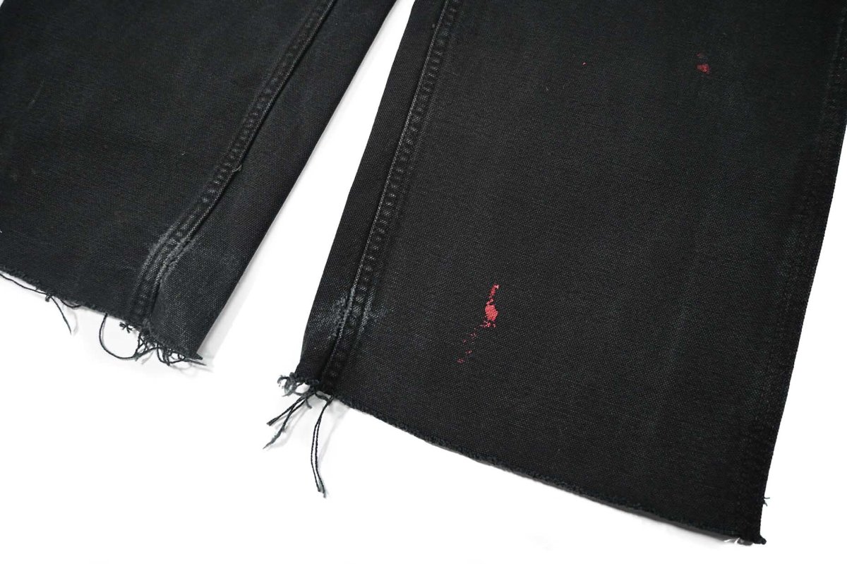 画像4: Used Carhartt Customized Duck Carpenter Pants Black カーハート (4)