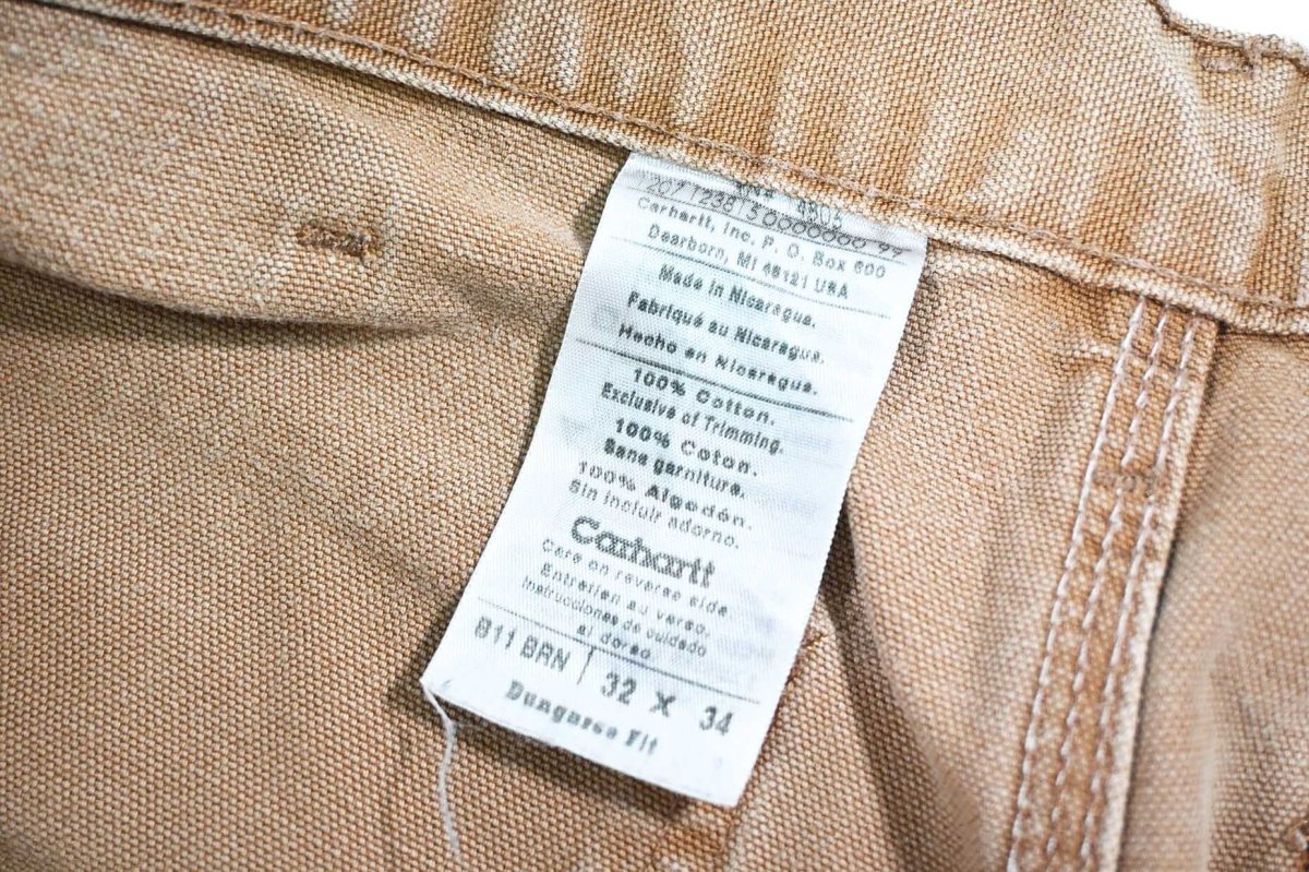 画像8: Used Carhartt Customized Duck Carpenter Pants Brown カーハート (8)