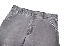 画像3: Used Carhartt Customized Duck Carpenter Pants Petrol Blue カーハート (3)