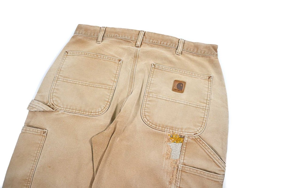 画像6: Used Carhartt Customized Duck Carpenter Pants Brown カーハート (6)