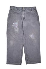 画像1: Used Carhartt Customized Duck Carpenter Pants Petrol Blue カーハート (1)