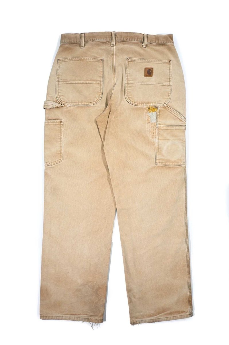 画像2: Used Carhartt Customized Duck Carpenter Pants Brown カーハート (2)