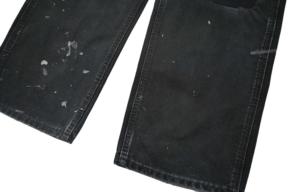 画像4: Used Carhartt Customized Duck Carpenter Pants Black カーハート (4)