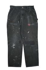 画像1: Used Carhartt Customized Duck Carpenter Pants Black カーハート (1)