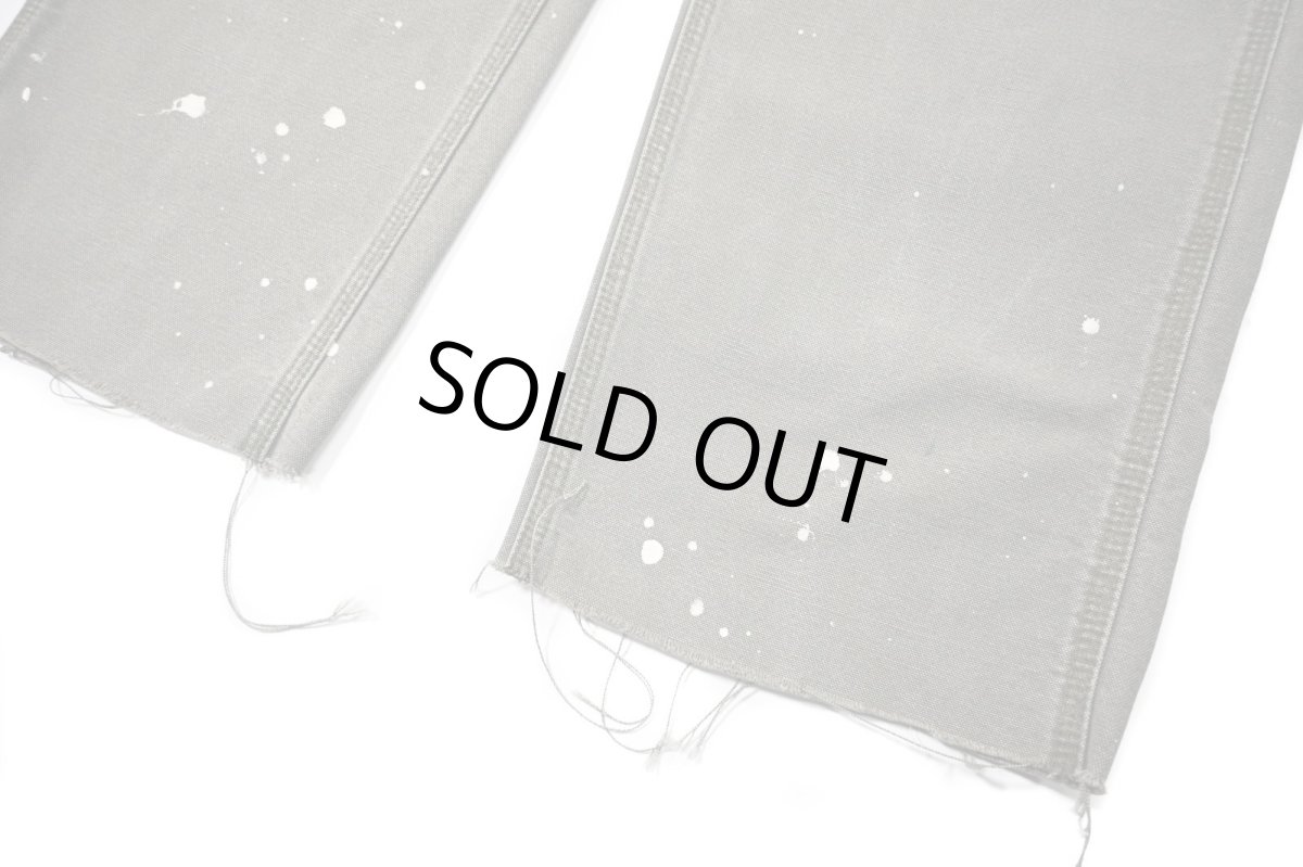 画像4: Used Carhartt Customized Duck Carpenter Pants Moss カーハート (4)