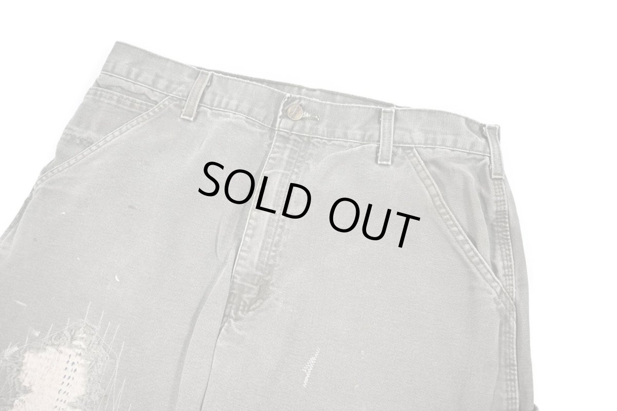 画像3: Used Carhartt Customized Duck Carpenter Pants Moss カーハート (3)