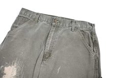 画像3: Used Carhartt Customized Duck Carpenter Pants Moss カーハート (3)
