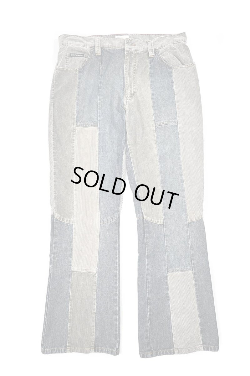 画像1: Used DKNY Jeans Patchwork Flare Pants (1)