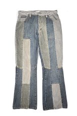画像1: Used DKNY Jeans Patchwork Flare Pants (1)