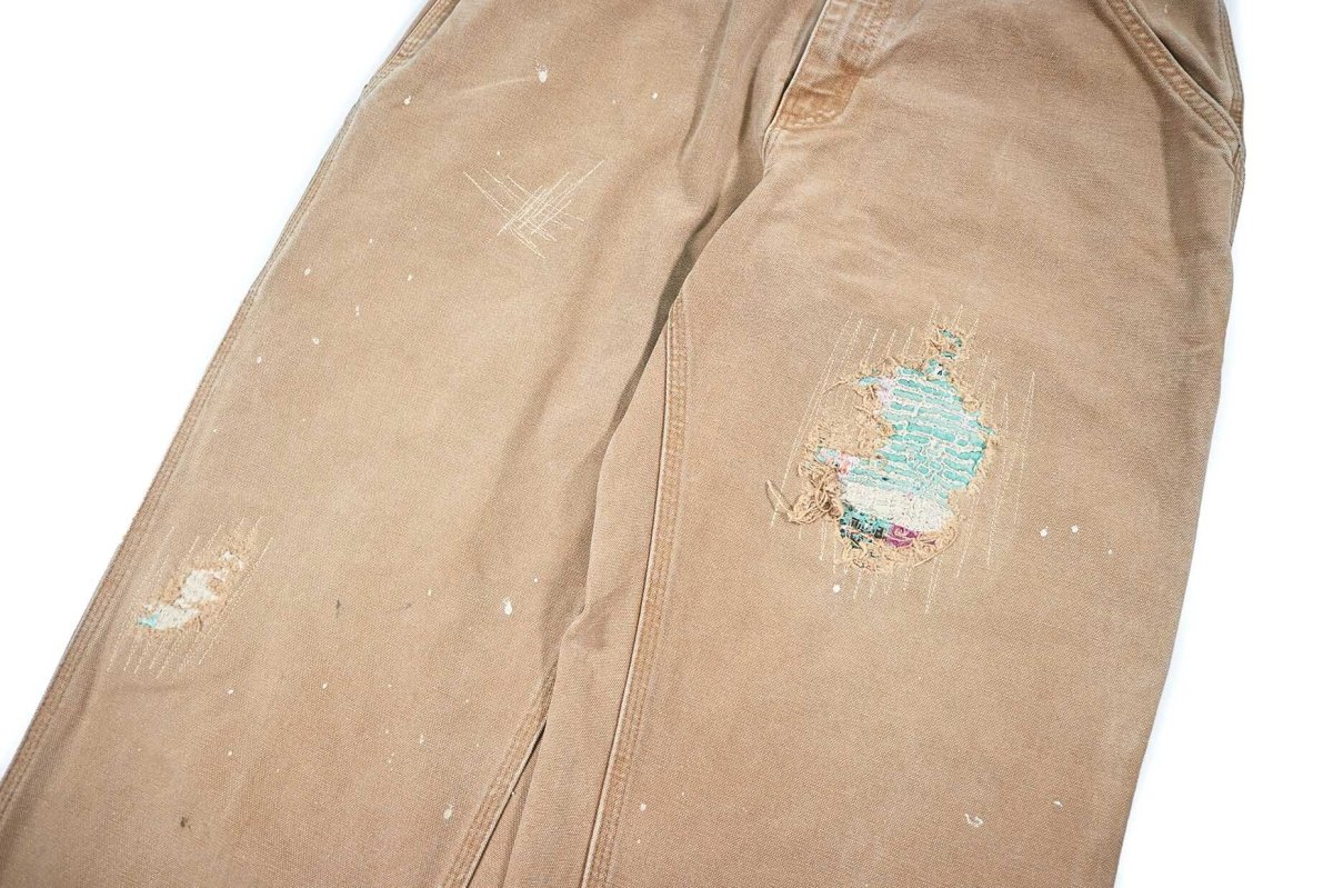画像5: Used Carhartt Customized Duck Carpenter Pants Brown カーハート (5)