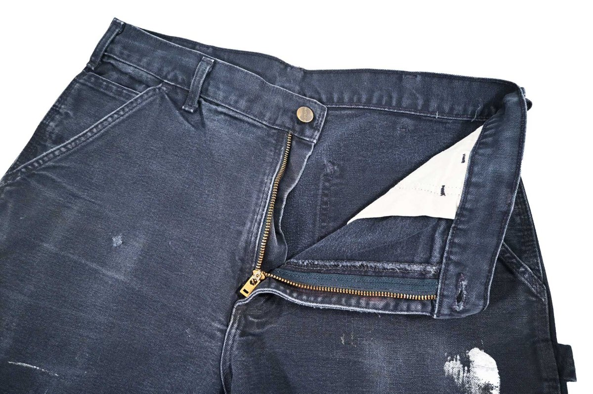 画像7: Used Carhartt Customized Duck Carpenter Pants Midnight カーハート (7)