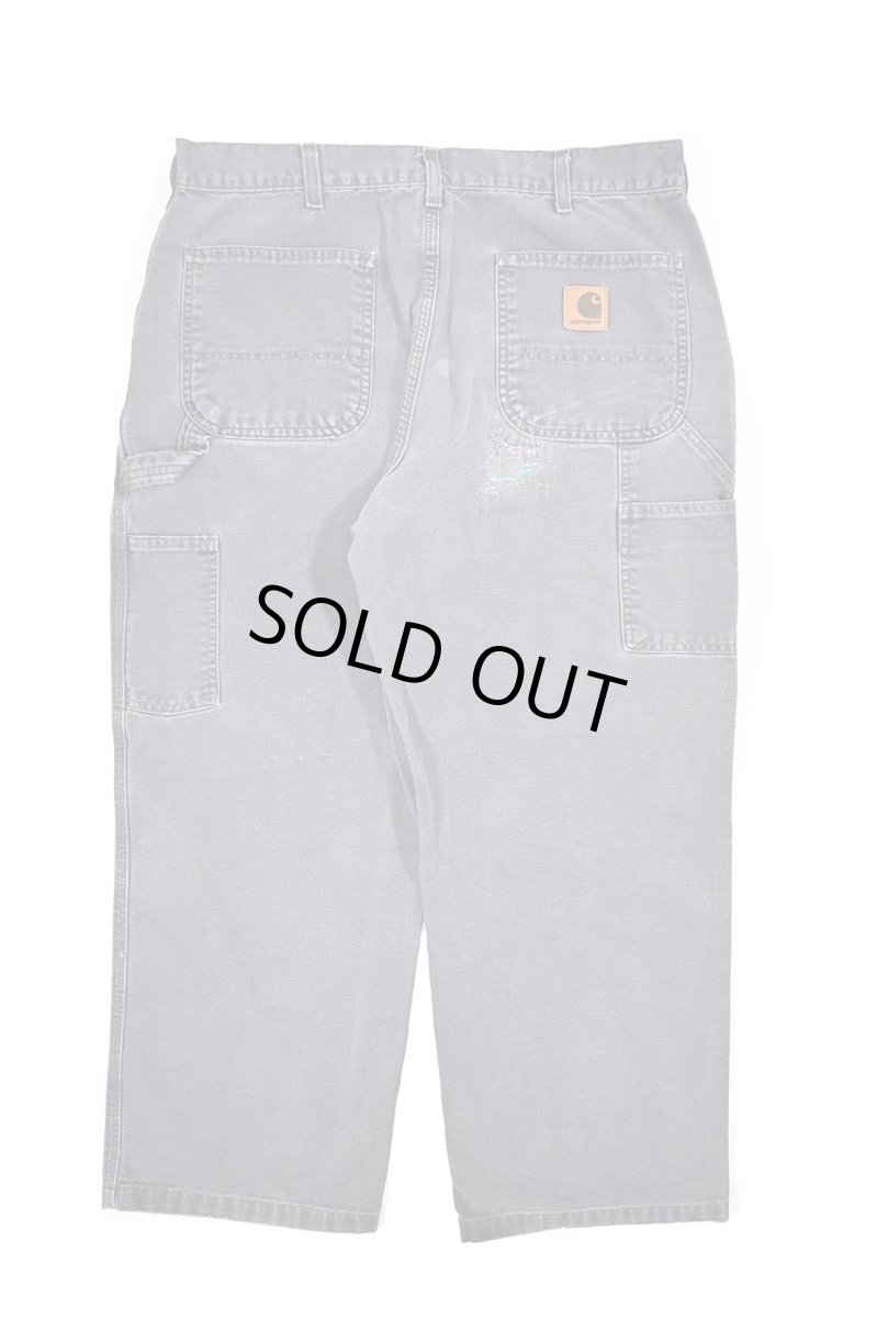 画像2: Used Carhartt Customized Duck Carpenter Pants Petrol Blue カーハート (2)