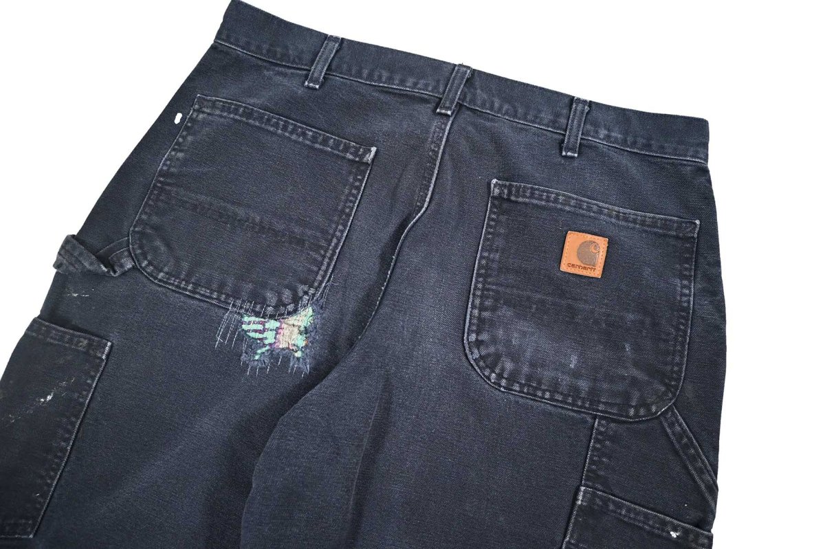 画像6: Used Carhartt Customized Duck Carpenter Pants Midnight カーハート (6)