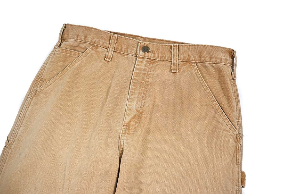 画像3: Used Carhartt Customized Duck Carpenter Pants Brown カーハート (3)