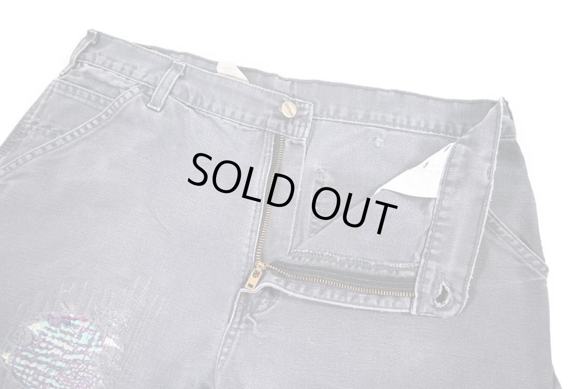 画像7: Used Carhartt Customized Duck Carpenter Pants Petrol Blue カーハート (7)