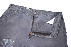 画像7: Used Carhartt Customized Duck Carpenter Pants Petrol Blue カーハート (7)