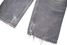 画像4: Used Carhartt Customized Duck Carpenter Pants Petrol Blue カーハート (4)