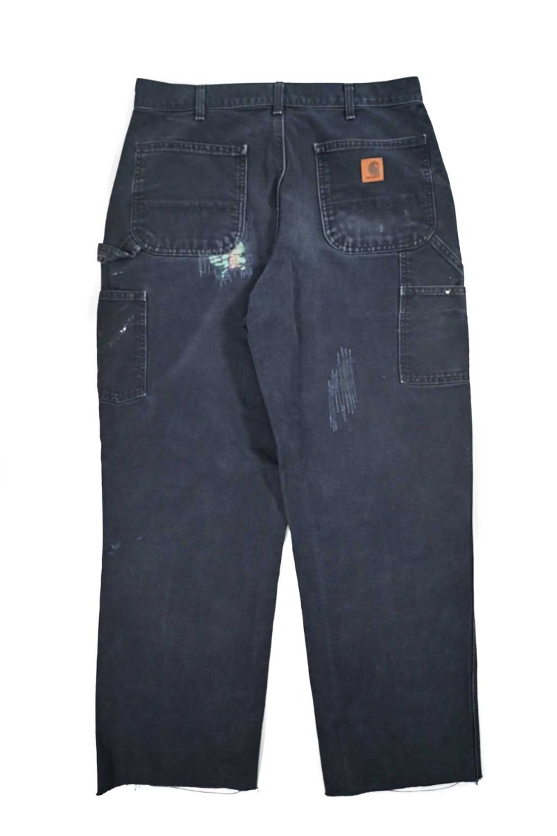 画像2: Used Carhartt Customized Duck Carpenter Pants Midnight カーハート (2)