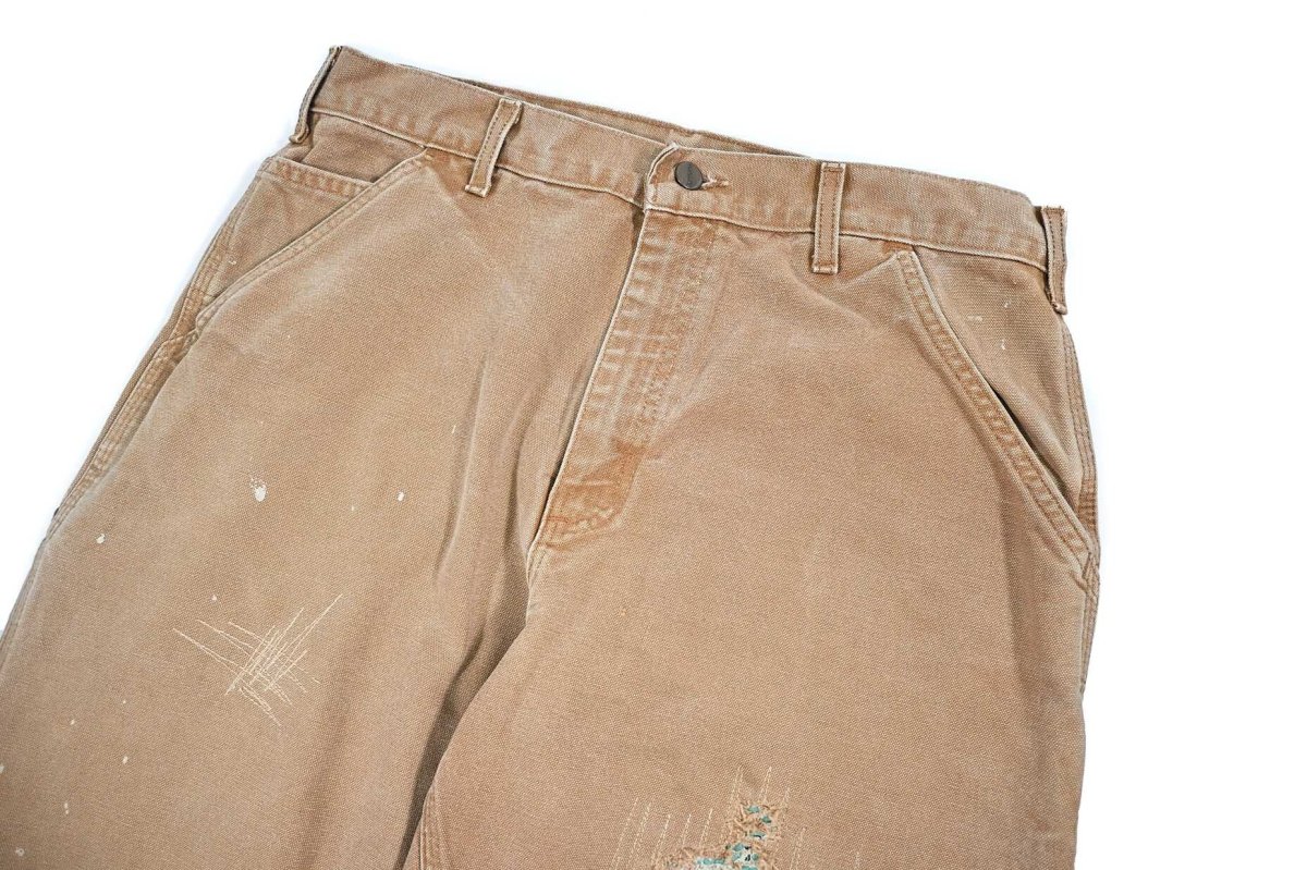 画像3: Used Carhartt Customized Duck Carpenter Pants Brown カーハート (3)