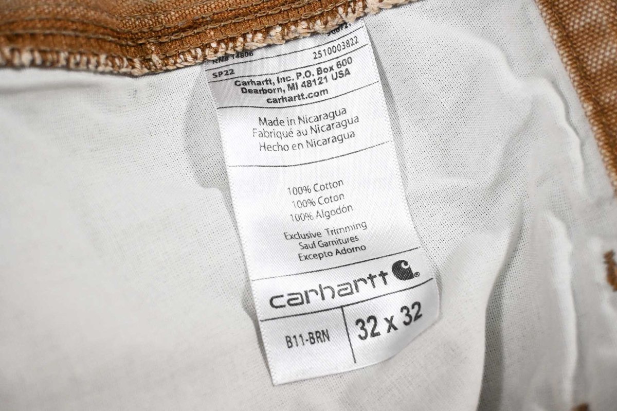 画像9: Used Carhartt Customized Duck Carpenter Pants Brown カーハート (9)
